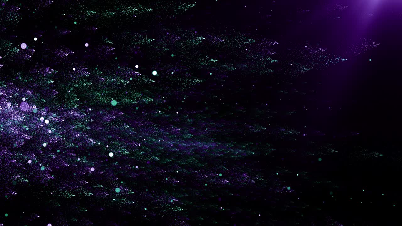 Particles violet green event game trailer titles cinematic concert stage background loop