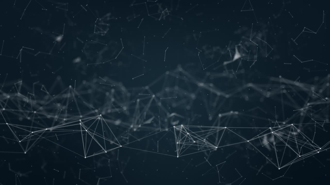 Abstract polygonal network technology background dots lines network connection space low poly data
