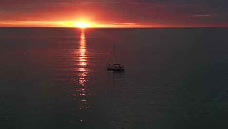 golden-hour-sun-rays-reflected-in-sea