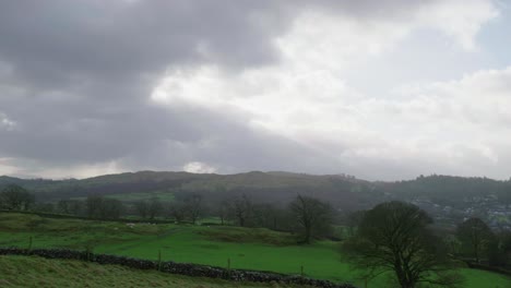 scenic mountains near grasmere village in the lake district of cumbria, england, uk