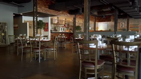 a wine bar before opening.
