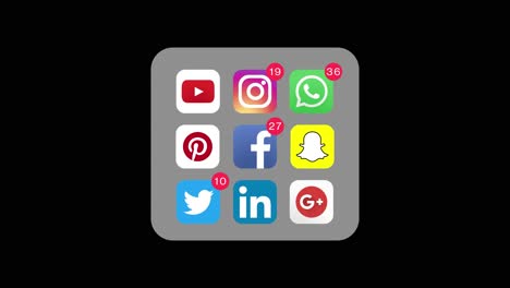 notifications number counters of social media site followers shares likes comments animation