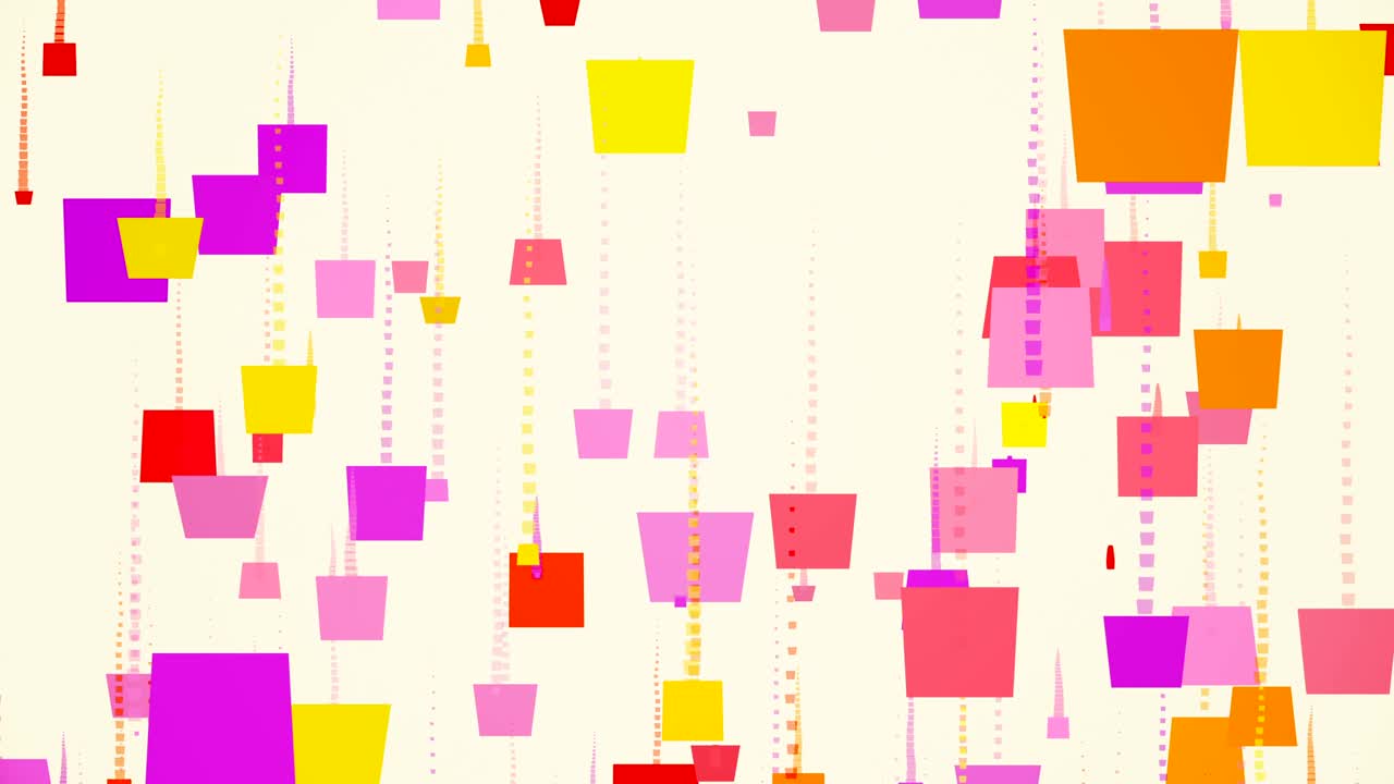 caídas de cuadrados en blanco