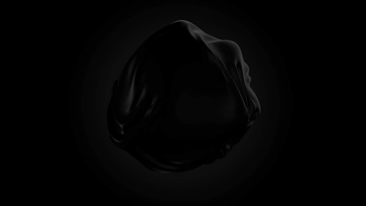 3d 애니메이션: 움직이는 검은 구, 불규칙한 움직임