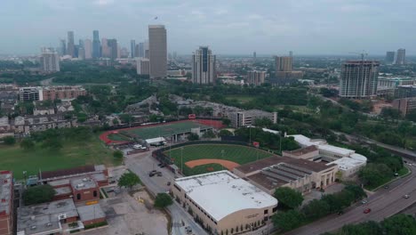 Aerial-of-city-of-Houston-landscape