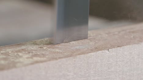 close-up view of glass and aluminum profile installation