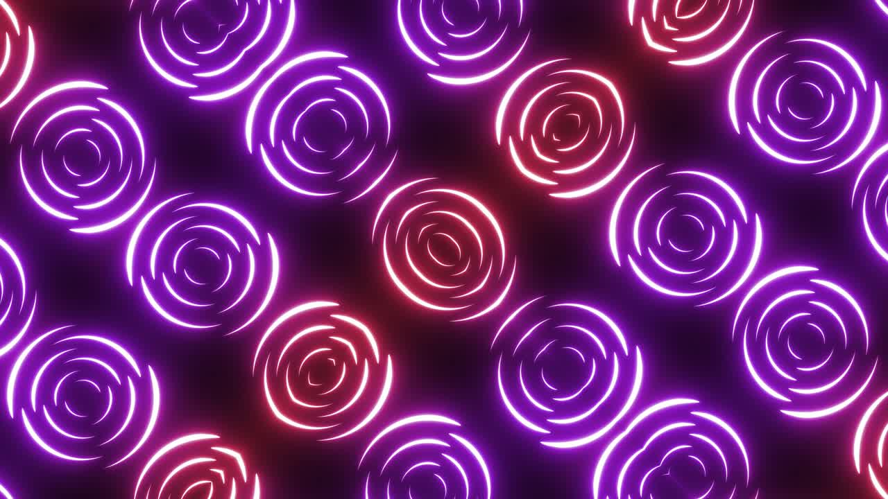 Neon Circle Pattern Background