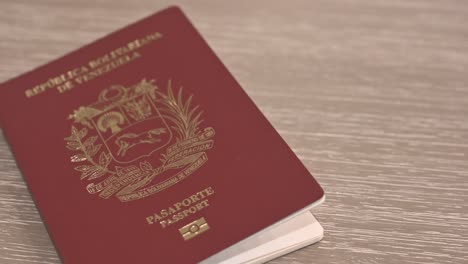 cover of venezuela passport in slow motion video