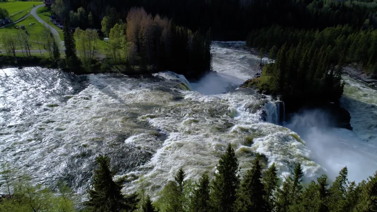 Ristafallet waterfall in the western part of Jamtland is listed as one of the most beautiful waterfalls in Sweden.