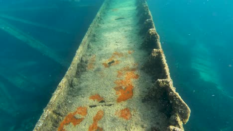 sunken boat rusty metal wreck