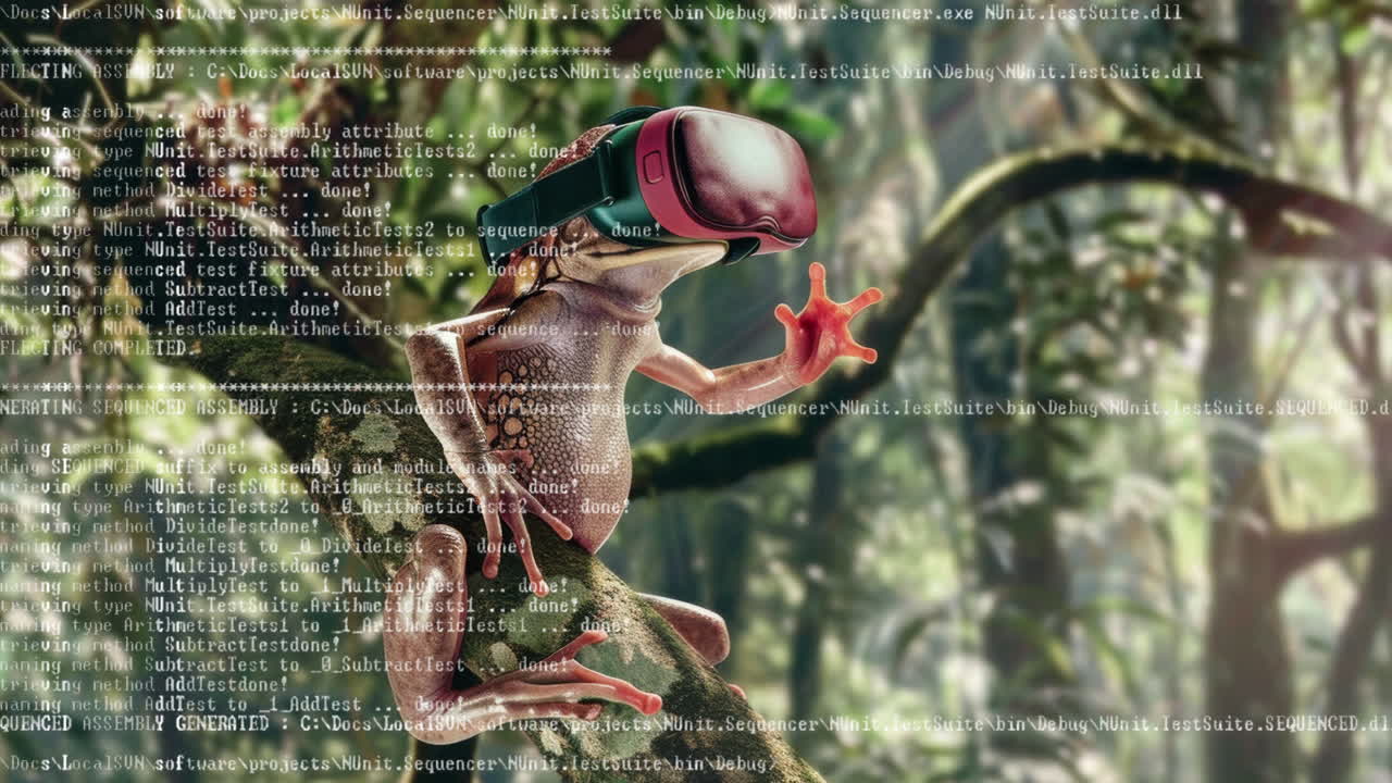 ai gatos que usan auriculares y gafas de sol y auriculares vr