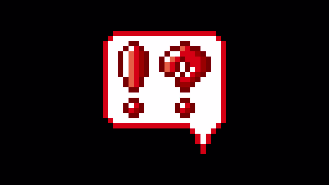 Pixel art animation icon speech bubble interrobang mark (4)