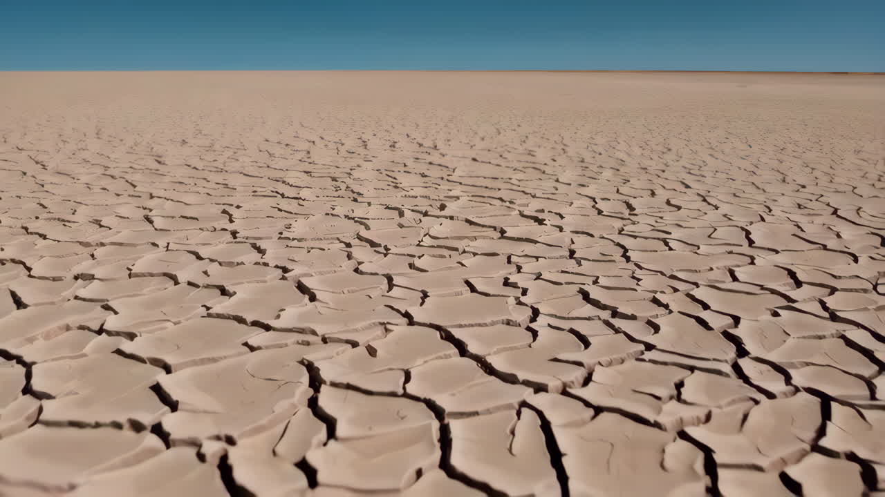 Cracked Earth Landscape - Dry and Arid Desert