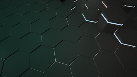 fondo de cuadrícula hexagonal negro oscuro de movimiento 4