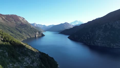 aerial view of the seven lakes, siete lagos, in argentina.