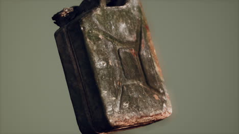 vintage army rusted fuel jerrycan