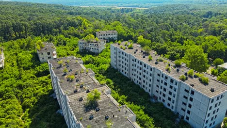 aerial 4k drone footage of the village of szentkirályszabadja in the veszprém - hungary