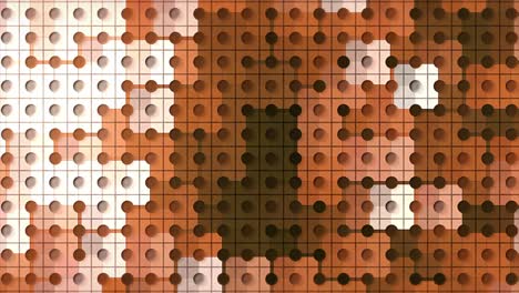 abstract geometric pattern with brown and white circles