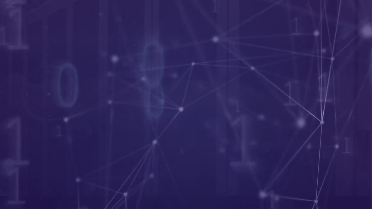 Animation of network of connections over binary coding