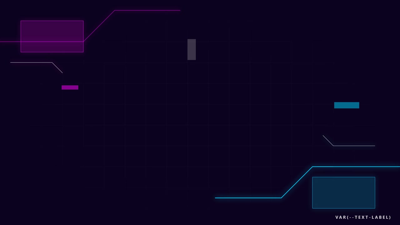 Abstract Digital HUD Interface with Animated Geometric Elements