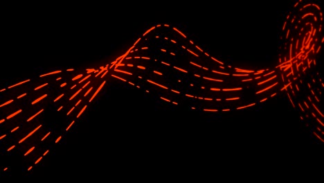 abstract neon bright broken line background loop orange black