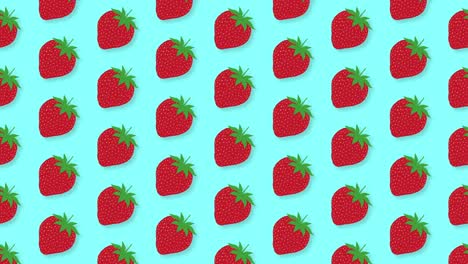 strawberry illustration loop animation.