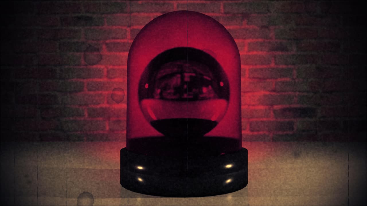 luz de la policía parpadeando aplicación de la ley peligro sirena policías crimen coche vintage de los años 70 4k