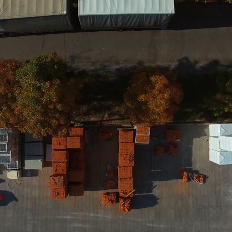 logistics center from above