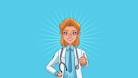 female doctor professional character animation