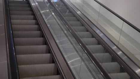 empty escalator in a modern building