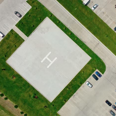 large place for parking cars on field. modern territory for car parking with cars. empty parking space. top aerial view