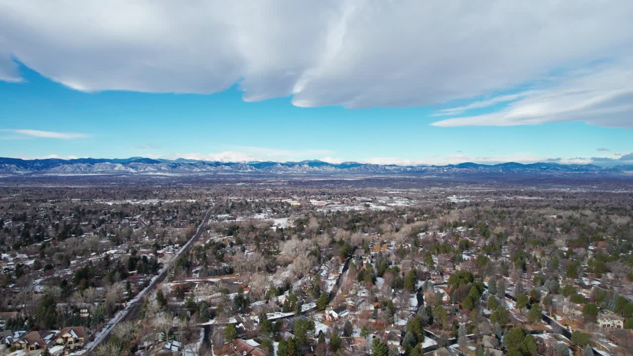 덴버, 공동 교외 주택 및 공원의 조감도