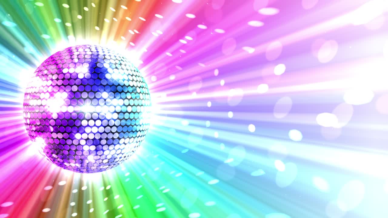 bola de espejo disco luces club de baile fiesta brillo de fondo