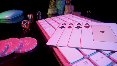 poker night at the computer desk