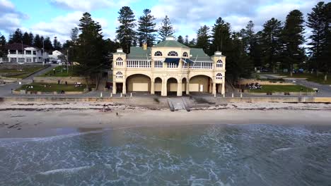 aerial view of a beautiful beach house