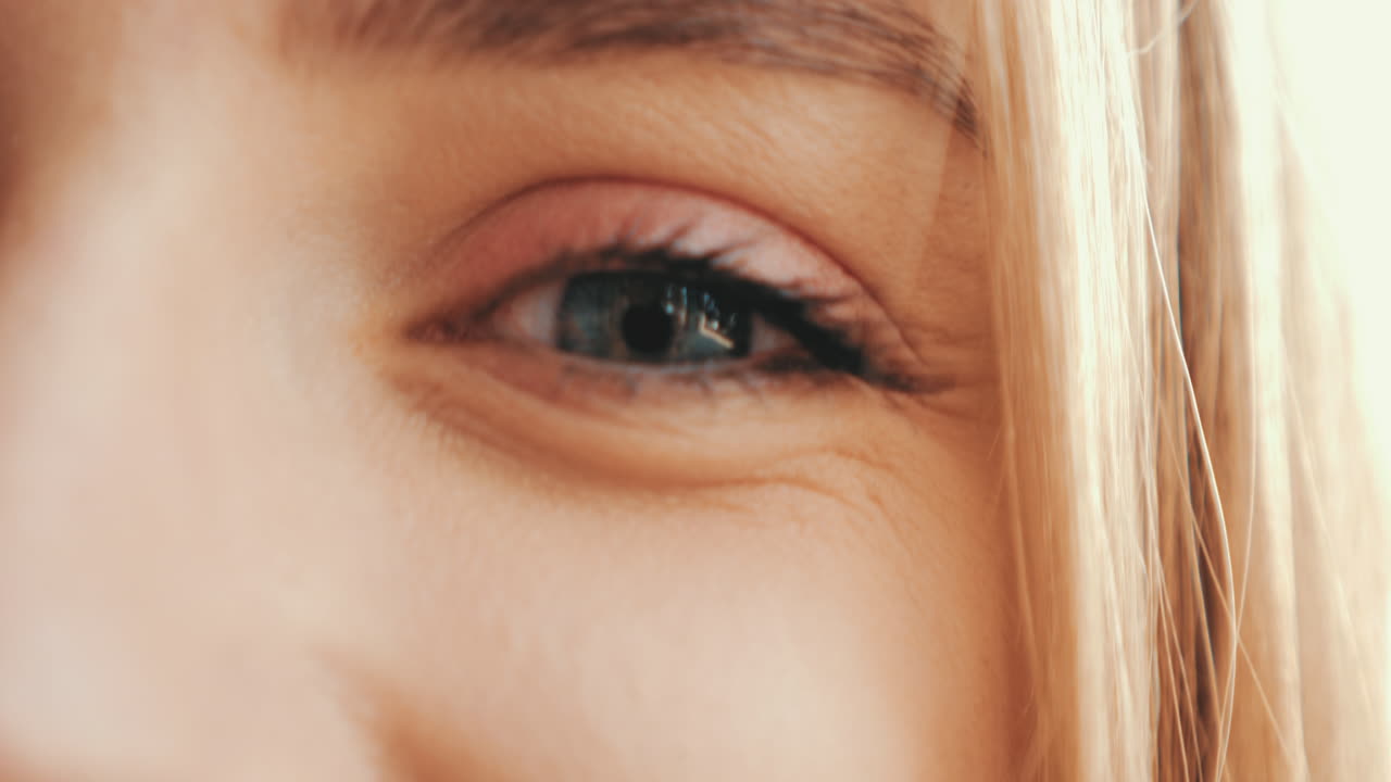 여자의 눈의 클로즈업