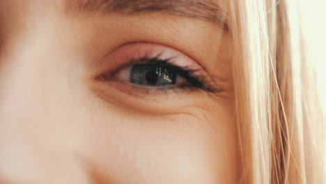 primer plano del ojo de una mujer.