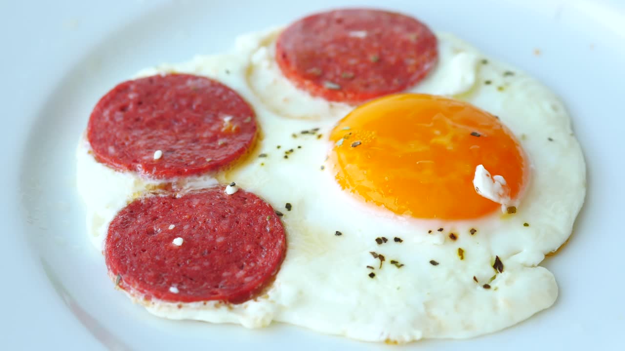 소시지와 함께 긴 달