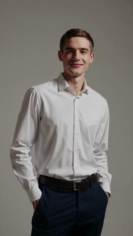 young man in business attire