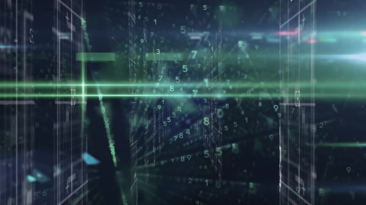 Animation of data processing over computer servers