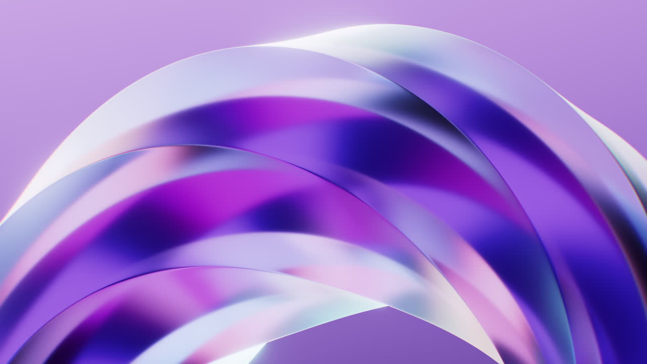 Flowing curve glass geometry background, 3d rendering