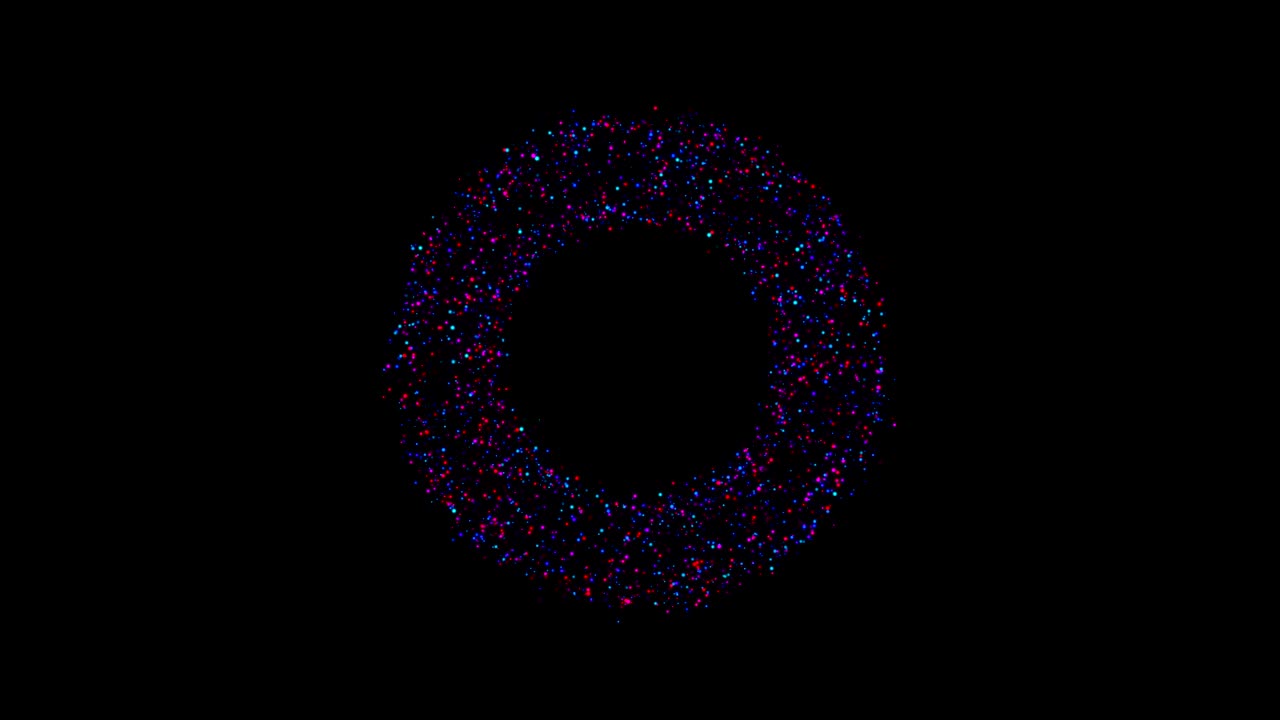 anillo de partículas. fondo de energía