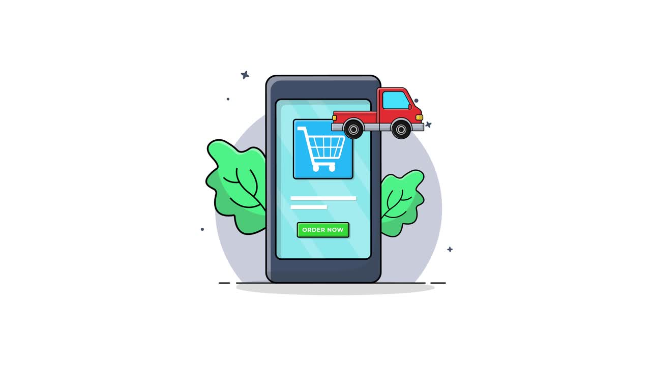 Shopping Online Animato e Consegna tramite App per Smartphone