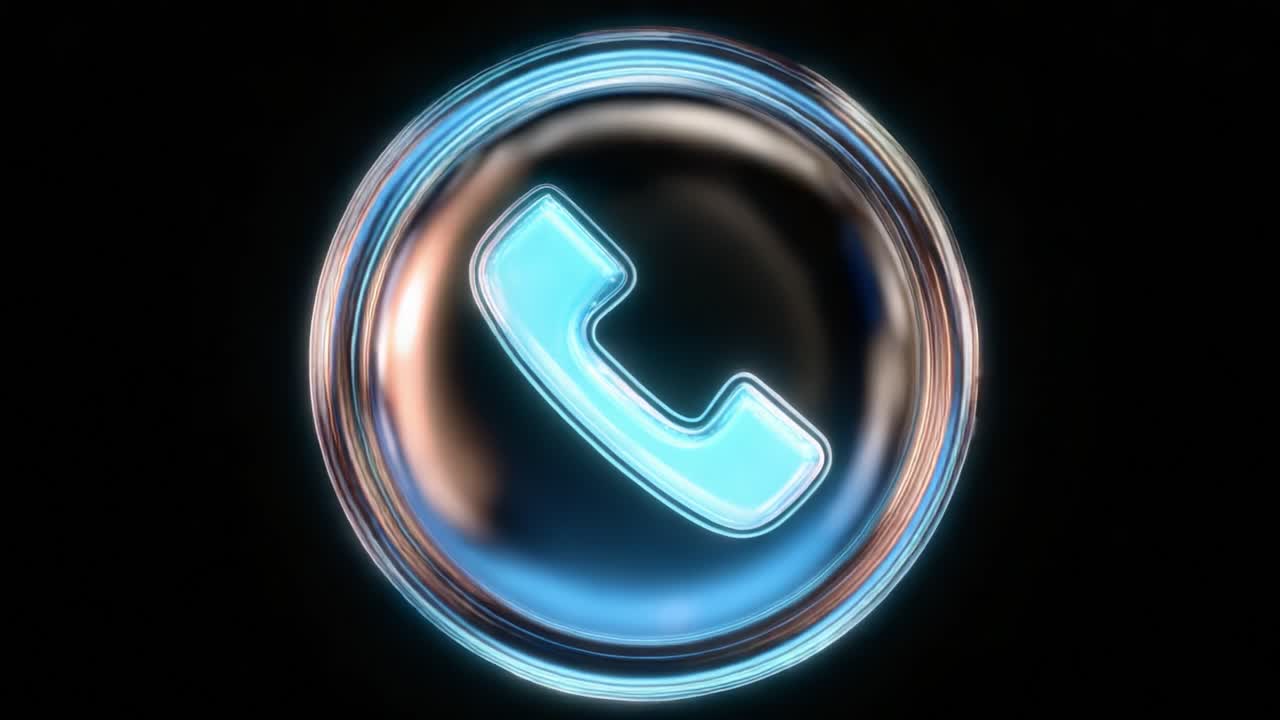 A Captivating Representation of a Phone Icon Featuring a Colorful, Glowing Design Set Against a Dark Background, Symbolizing Modern Communication and Connectivity