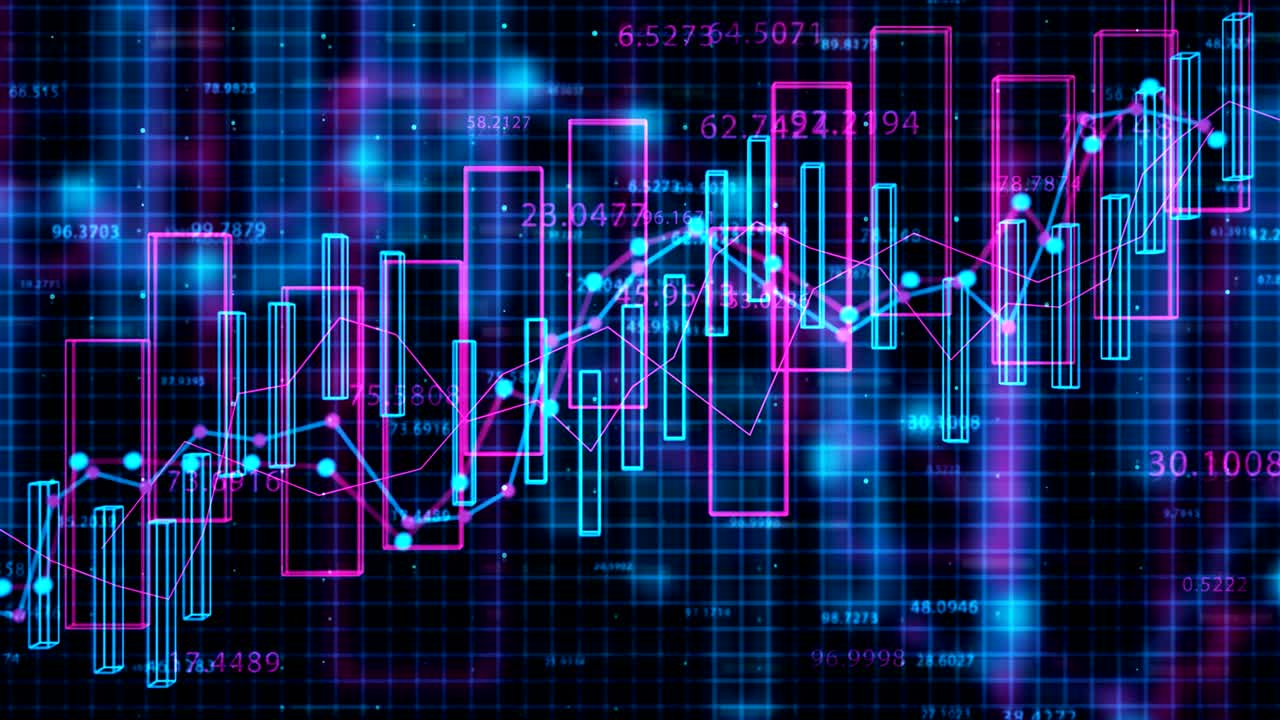 el concepto de datos financieros 4k.
