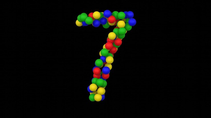 Carattere a tema animazione palla giocattolo: Numero 7.