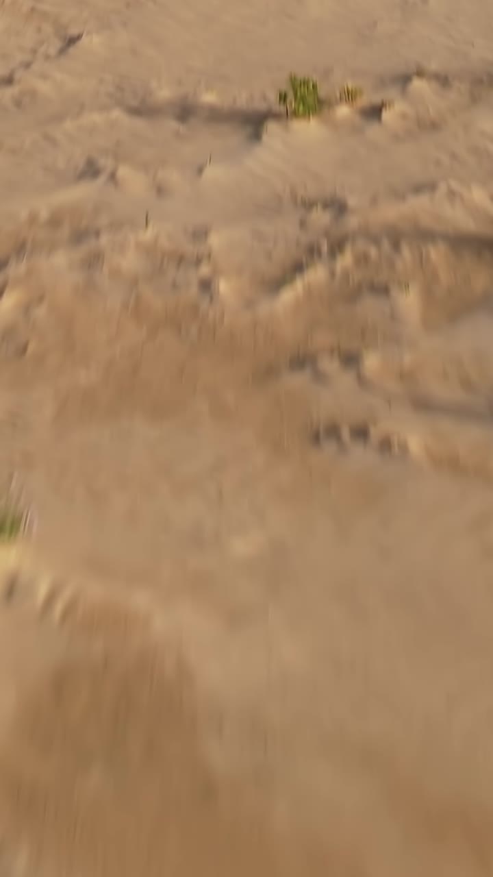 Ekstremt vid panorering af Corralejo-ørkenen og horisonten