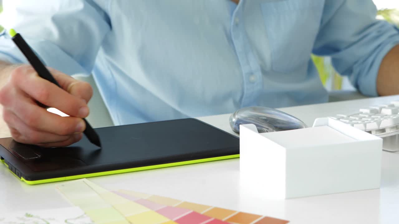 일하는 사업가의 클로즈업