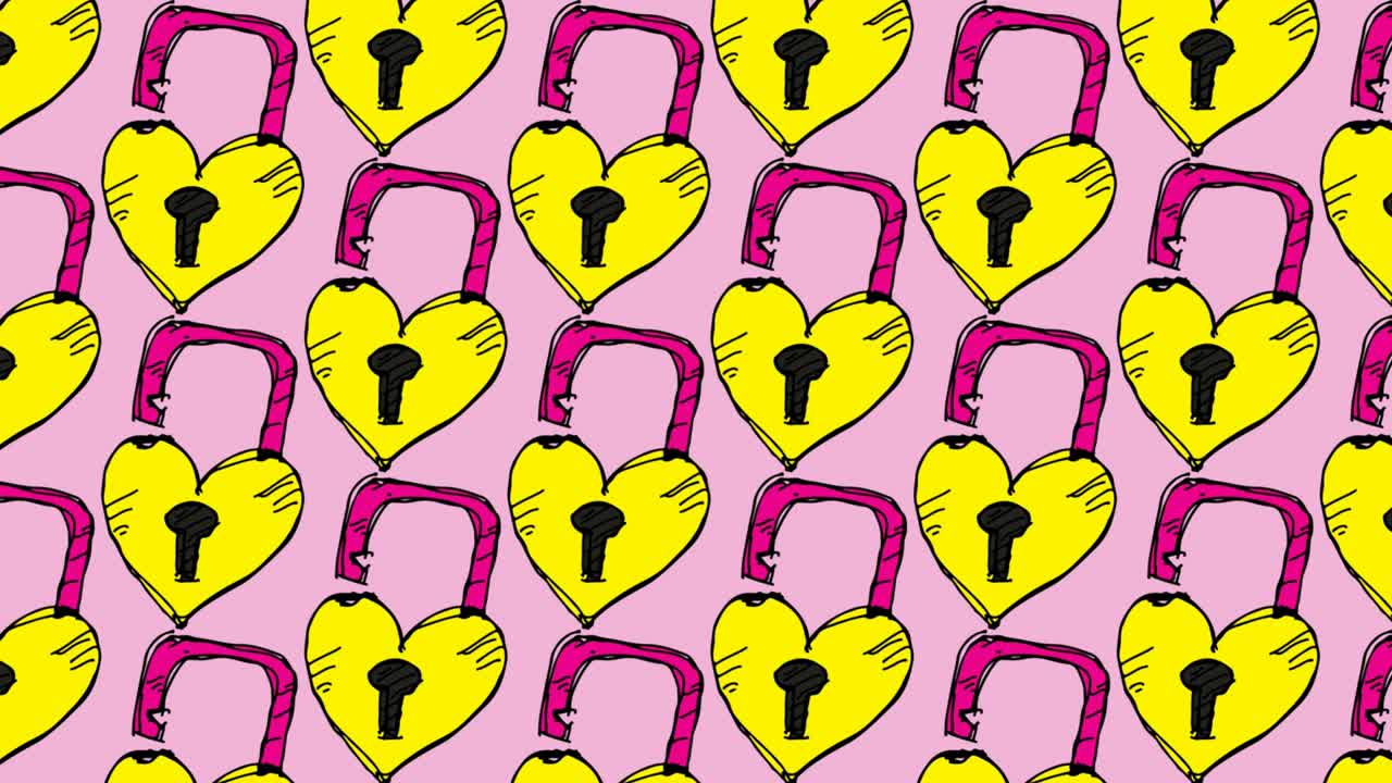 아이들이 팝 아트 그림을 그리고 있습니다. 락 사랑의 주제로 매이지 않는 배경입니다.