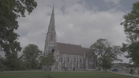 st alvan church in copehagen on a cloudy day log